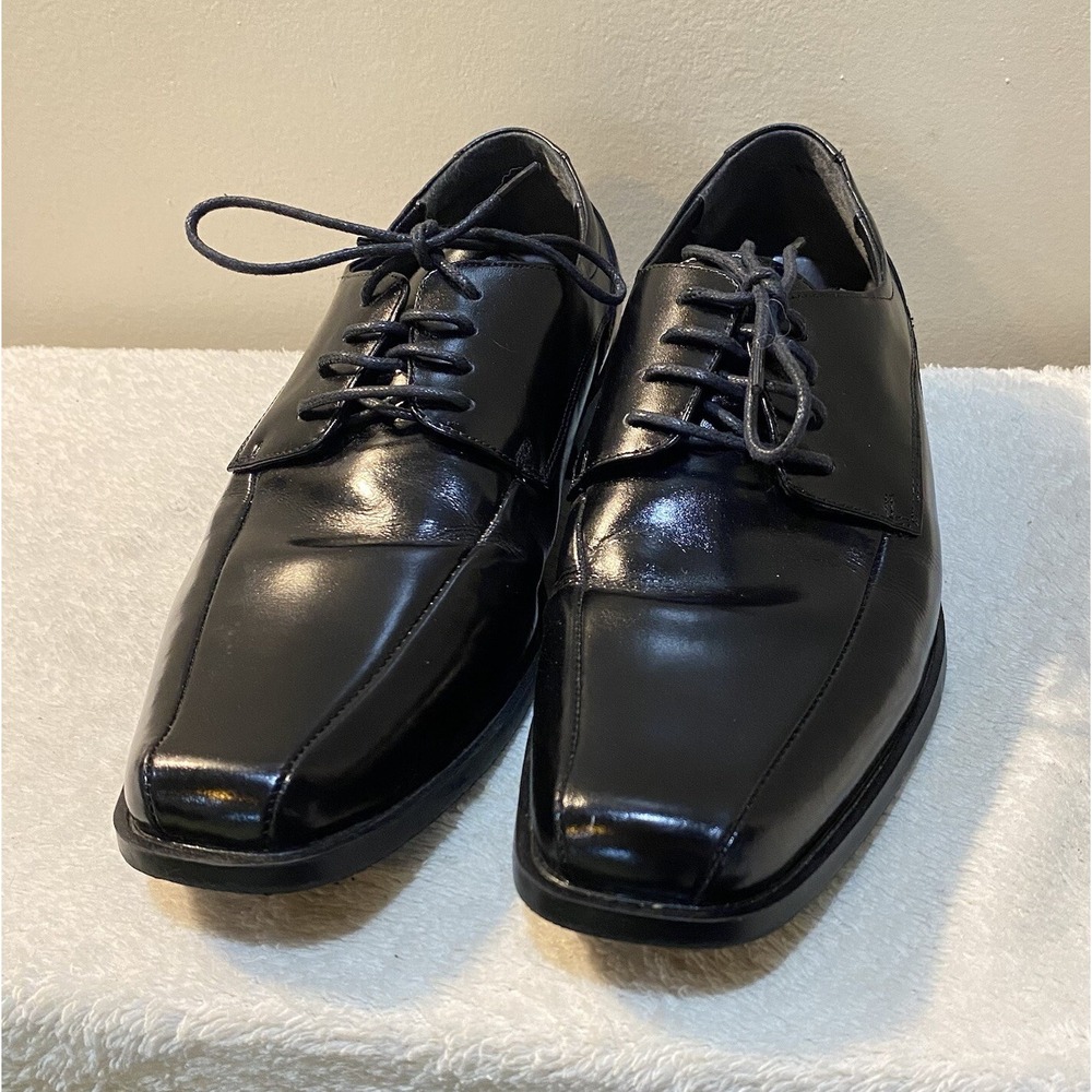 Stacy Adams Men's Dress Shoes Genuine Leather Size 7.5M Lace Up‎ EUC